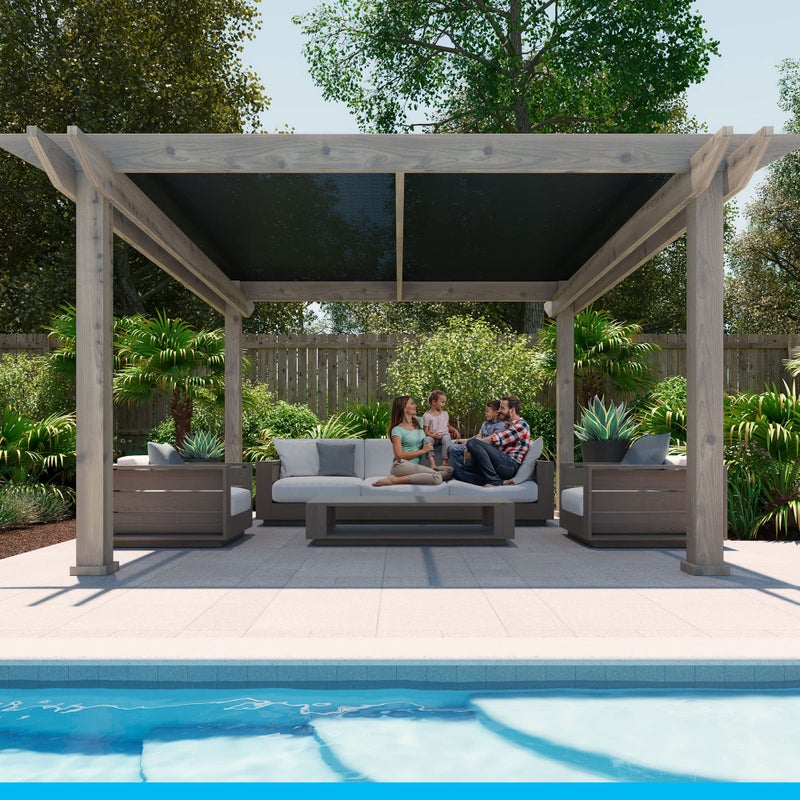 Coolaroo 90% UV Block Heavy Duty Sun Protection Fabric - Breathable Outdoor Shade Cover for Pergolas, Patios, Pets, Vehicles, and Play Areas, Tear-Resistant HDPE, 6ftx50ft Roll, Graphite - Image 2